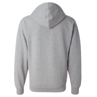 Independent Trading Co. Unisex Midweight Full-Zip Hooded Sweatshirt, Grey Heather, Back view