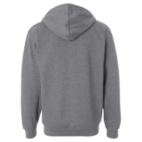 Independent Trading Co. Unisex Midweight Full-Zip Hooded Sweatshirt, Gunmetal Heather, Back view