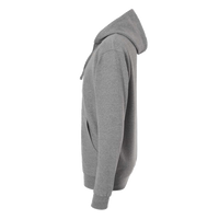 Independent Trading Co. Unisex Midweight Full-Zip Hooded Sweatshirt, Gunmetal Heather, Left Sleeve view