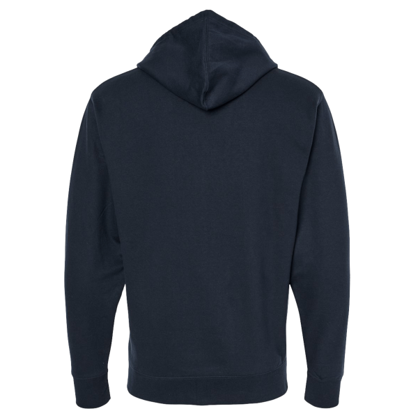 Independent Trading Co. Unisex Midweight Full-Zip Hooded Sweatshirt, Navy, Back view