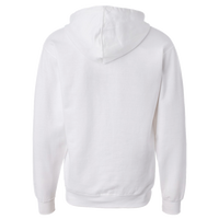 Independent Trading Co. Unisex Midweight Full-Zip Hooded Sweatshirt, White, Back view