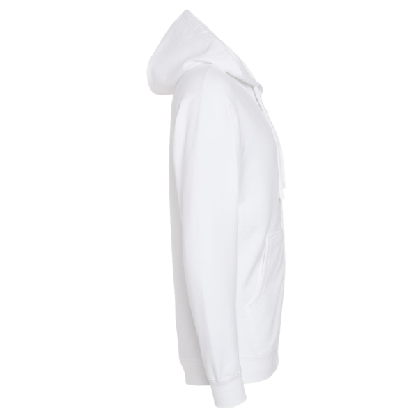 Independent Trading Co. Unisex Midweight Full-Zip Hooded Sweatshirt, White, Right Sleeve view