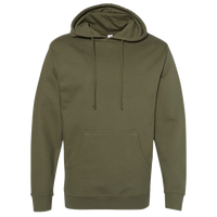 Independent Trading Co. Unisex Midweight Hooded Sweatshirt, Army, Front view