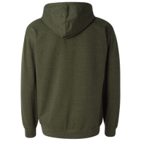 Independent Trading Co. Unisex Midweight Hooded Sweatshirt, Army Heather, Back view