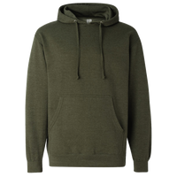 Independent Trading Co. Unisex Midweight Hooded Sweatshirt, Army Heather, Front view
