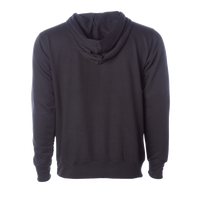Independent Trading Co. Unisex Midweight Hooded Sweatshirt, Black, Back view