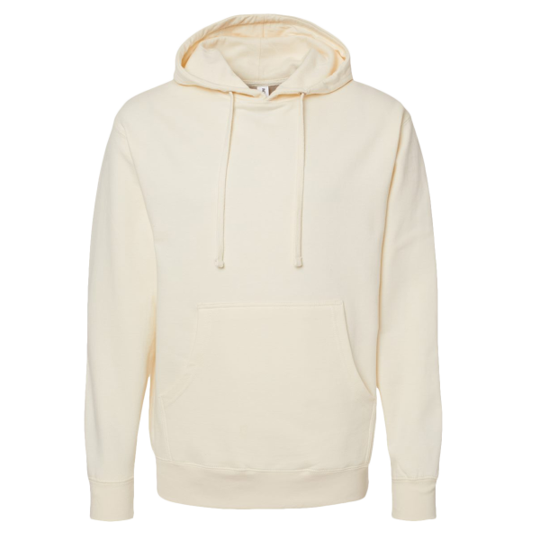 Independent Trading Co. Unisex Midweight Hooded Sweatshirt, Bone, Front view