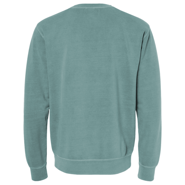 Independent Trading Co. Unisex Midweight Pigment-Dyed Crewneck Sweatshirt, Pigment Alpine Green, Back view