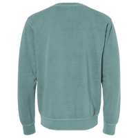 Independent Trading Co. Unisex Midweight Pigment-Dyed Crewneck Sweatshirt, Pigment Alpine Green, Back view