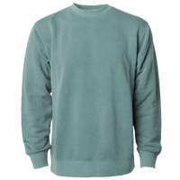 Independent Trading Co. Unisex Midweight Pigment-Dyed Crewneck Sweatshirt, Pigment Alpine Green, Front view