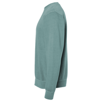 Independent Trading Co. Unisex Midweight Pigment-Dyed Crewneck Sweatshirt, Pigment Alpine Green, Left Sleeve view
