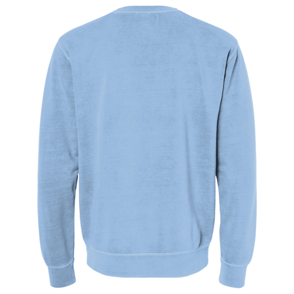 Independent Trading Co. Unisex Midweight Pigment-Dyed Crewneck Sweatshirt, Pigment Light Blue, Back view