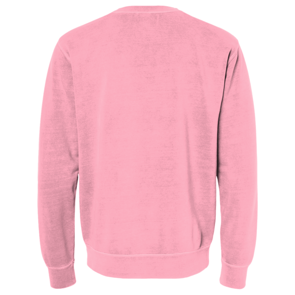 Independent Trading Co. Unisex Midweight Pigment-Dyed Crewneck Sweatshirt, Pigment Pink, Back view