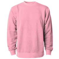 Independent Trading Co. Unisex Midweight Pigment-Dyed Crewneck Sweatshirt, Pigment Pink, Front view