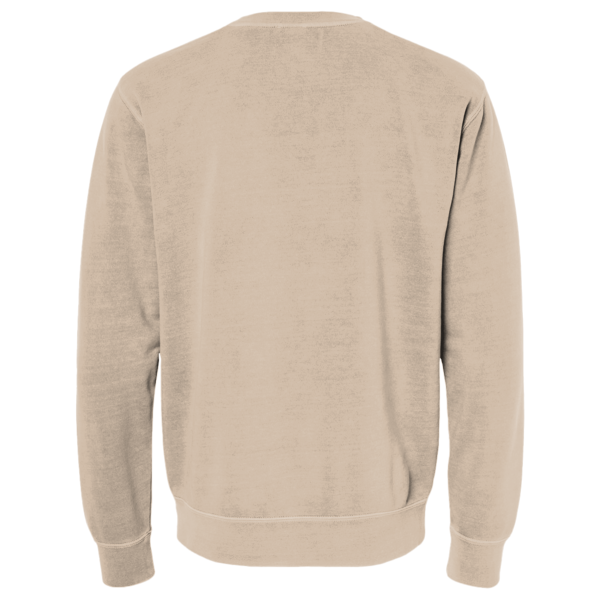 Independent Trading Co. Unisex Midweight Pigment-Dyed Crewneck Sweatshirt, Pigment Sandstone, Back view