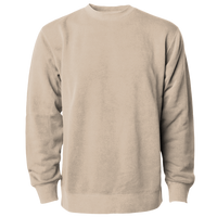 Independent Trading Co. Unisex Midweight Pigment-Dyed Crewneck Sweatshirt, Pigment Sandstone, Front view