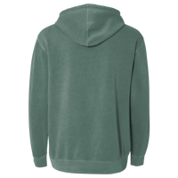 Independent Trading Co. Unisex Midweight Pigment-Dyed Hooded Sweatshirt, Pigment Alpine Green, Back view