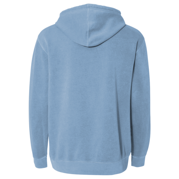 Independent Trading Co. Unisex Midweight Pigment-Dyed Hooded Sweatshirt, Pigment Light Blue, Back view