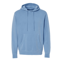 Independent Trading Co. Unisex Midweight Pigment-Dyed Hooded Sweatshirt, Pigment Light Blue, Front view