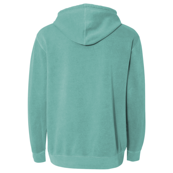 Independent Trading Co. Unisex Midweight Pigment-Dyed Hooded Sweatshirt, Pigment Mint, Back view