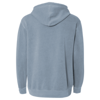 Independent Trading Co. Unisex Midweight Pigment-Dyed Hooded Sweatshirt, Pigment Slate Blue, Back view