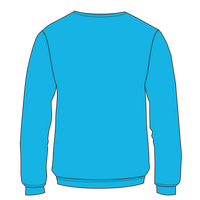 Independent Trading Co. Unisex Midweight Tie-Dyed Crewneck Sweatshirt, Tie Dye Aqua Blue, Back view