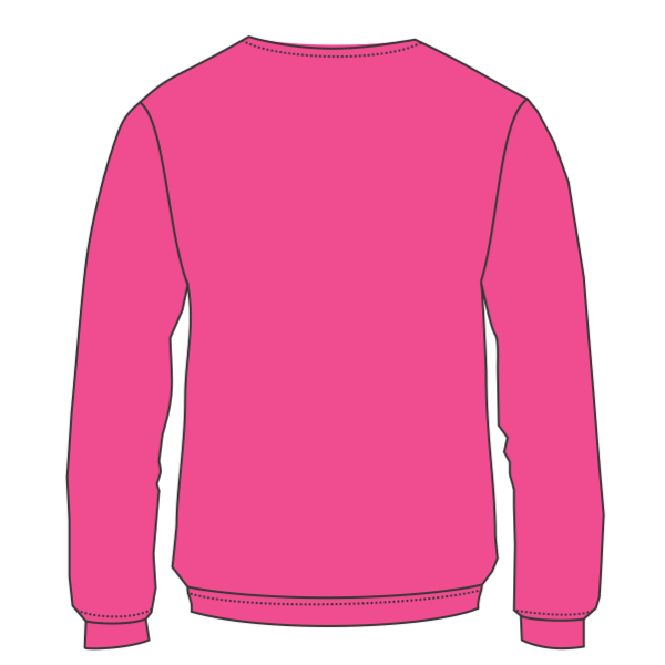 Independent Trading Co. Unisex Midweight Tie-Dyed Crewneck Sweatshirt, Tie Dye Pink, Back view