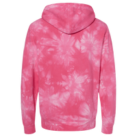 Independent Trading Co. Unisex Midweight Tie-Dyed Hooded Sweatshirt, Tie Dye Pink, Back view