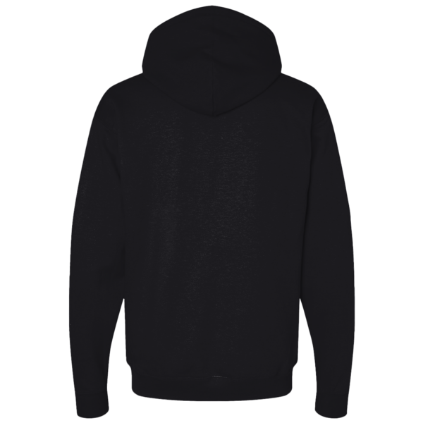 Independent Trading Co. Unisex Perform Full-Zip Hooded Sweatshirt, Black, Back view