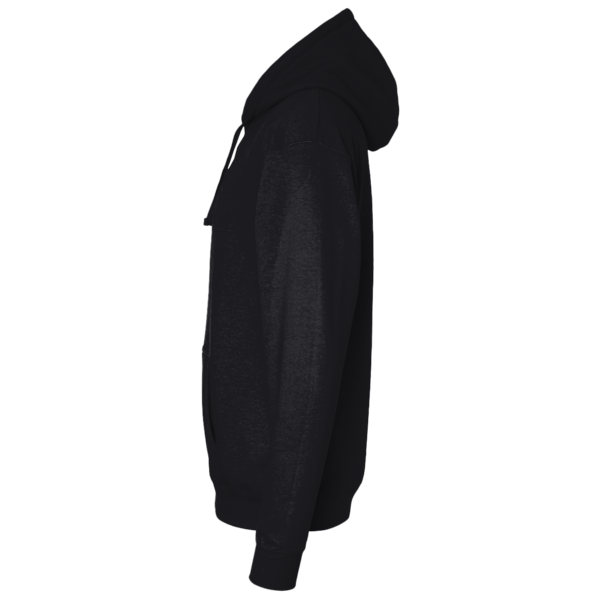 Independent Trading Co. Unisex Perform Full-Zip Hooded Sweatshirt, Black, Left Sleeve view