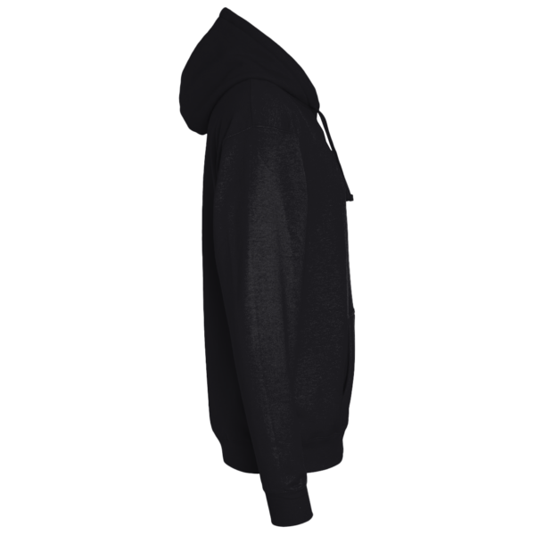 Independent Trading Co. Unisex Perform Full-Zip Hooded Sweatshirt, Black, Right Sleeve view