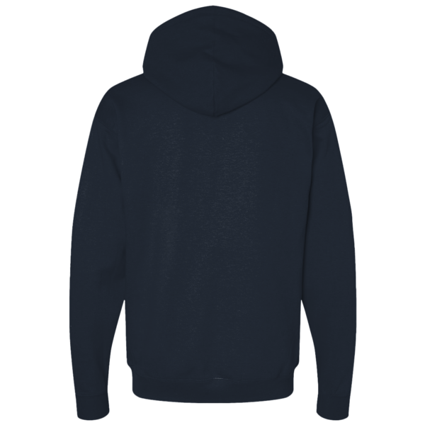 Independent Trading Co. Unisex Perform Full-Zip Hooded Sweatshirt, Classic Navy, Back view