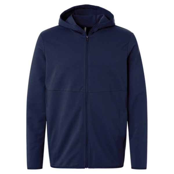 Independent Trading Co. Unisex Perform Full-Zip Hooded Sweatshirt, Classic Navy, Front view