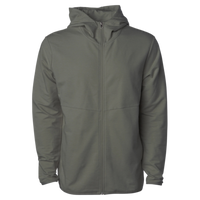 Independent Trading Co. Unisex Perform Full-Zip Hooded Sweatshirt, Pine, Front view