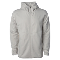 Independent Trading Co. Unisex Perform Full-Zip Hooded Sweatshirt, Smoke, Front view