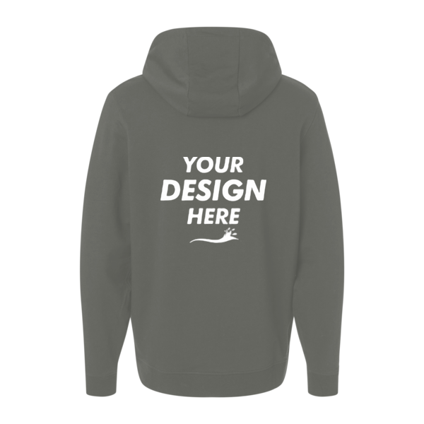 Independent Trading Co. Unisex Perform Hooded Sweatshirt, Pine, Back view, Mockup