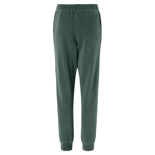 Independent Trading Co. Unisex Pigment-Dyed Fleece Sweatpants, Pigment Alpine Green, Back view