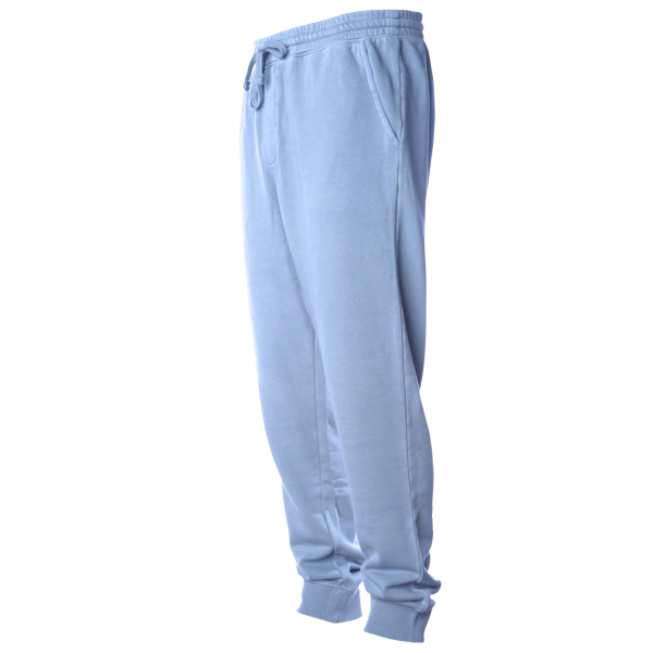 Independent Trading Co. Unisex Pigment-Dyed Fleece Sweatpants, Pigment Light Blue, Front view