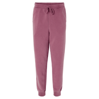 Independent Trading Co. Unisex Pigment-Dyed Fleece Sweatpants, Pigment Maroon, Front view