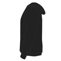 Independent Trading Co. Unisex Poly-Tech Full-Zip Hooded Sweatshirt, Black, Left Sleeve (Long) view