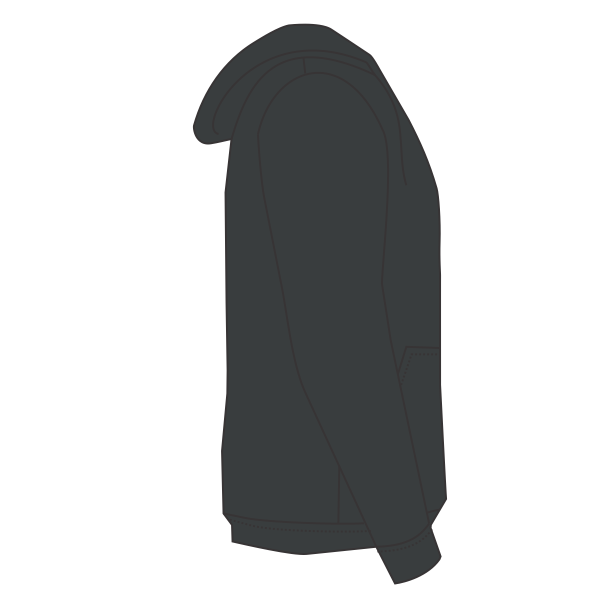 Independent Trading Co. Unisex Raglan Hooded Sweatshirt, Charcoal Heather / Burgundy Heather, Left Sleeve (Long) view