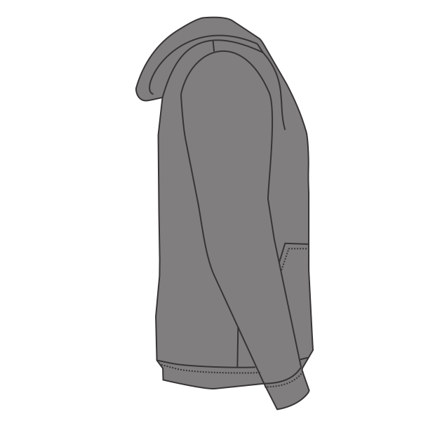 Independent Trading Co. Unisex Raglan Hooded Sweatshirt, Gunmetal Heather / Burgundy Heather, Left Sleeve (Long) view