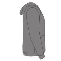 Independent Trading Co. Unisex Raglan Hooded Sweatshirt, Gunmetal Heather / Charcoal Heather, Left Sleeve (Long) view