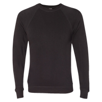 Independent Trading Co. Unisex Special Blend Raglan Crewneck Sweatshirt, Black / Black, Front view