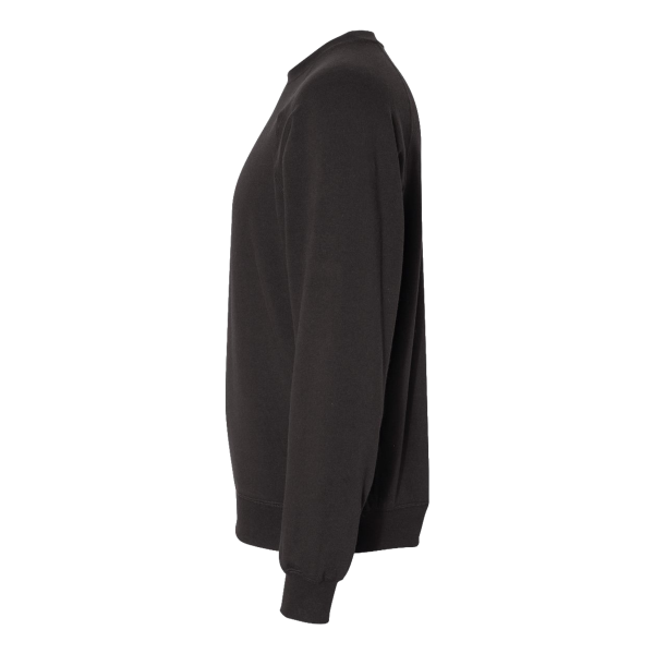 Independent Trading Co. Unisex Special Blend Raglan Crewneck Sweatshirt, Black / Black, Left Sleeve view