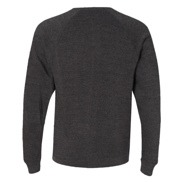 Independent Trading Co. Unisex Special Blend Raglan Crewneck Sweatshirt, Carbon / Carbon, Back view