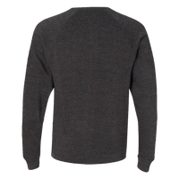 Independent Trading Co. Unisex Special Blend Raglan Crewneck Sweatshirt, Carbon / Carbon, Back view