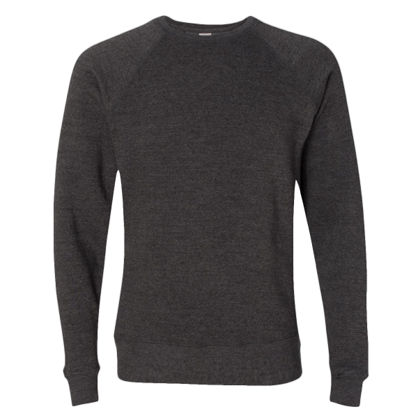 Independent Trading Co. Unisex Special Blend Raglan Crewneck Sweatshirt, Carbon / Carbon, Front view