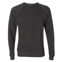 Independent Trading Co. Unisex Special Blend Raglan Crewneck Sweatshirt, Carbon / Carbon, Front view