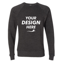 Independent Trading Co. Unisex Special Blend Raglan Crewneck Sweatshirt, Carbon / Carbon, Front view, Mockup